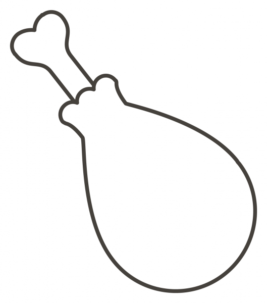 Poultry Leg coloring page image