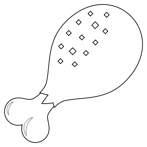 Poultry Leg coloring page image