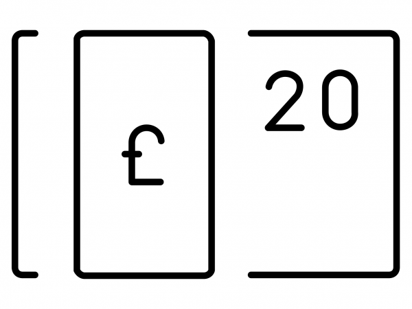Pound Banknote Emoji coloring page image
