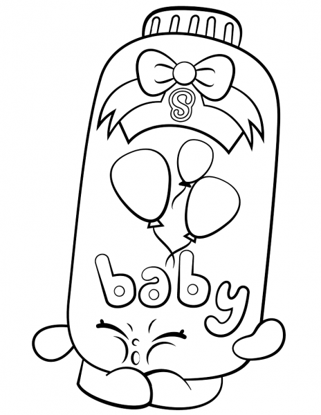 Powder Baby Puff Shopkin coloring page image
