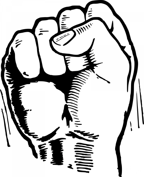 Power Fist coloring page image