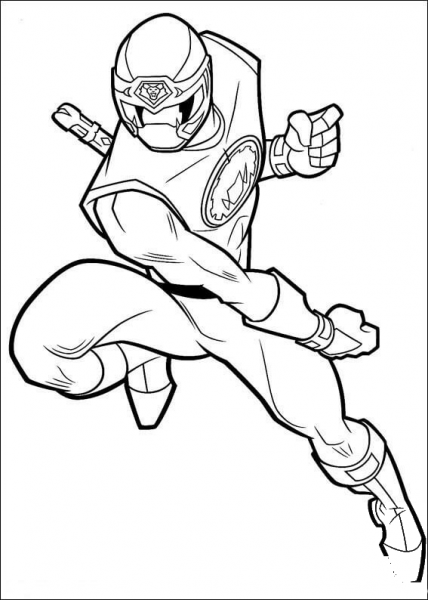 Power Ranger coloring page image