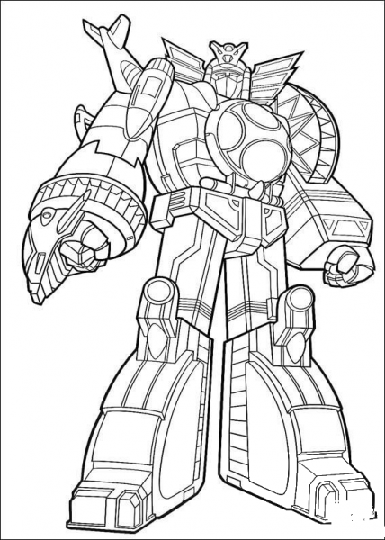 Power Ranger Megazord coloring page image