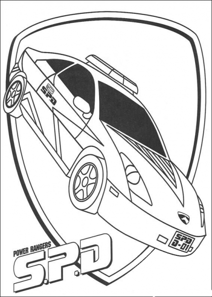 Power Ranger Spd  coloring page image