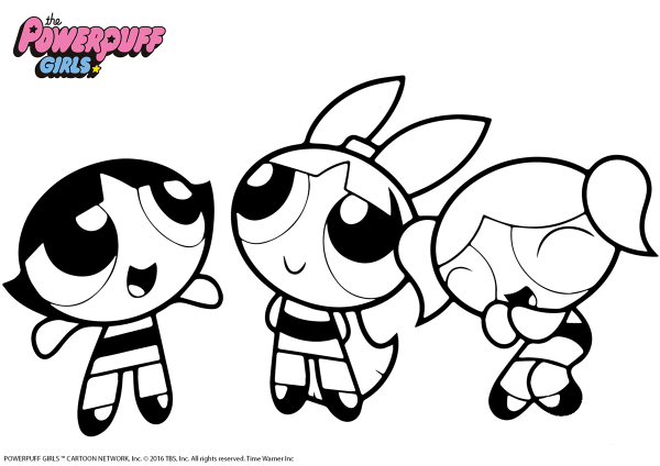 Powerpuff Girls coloring page image