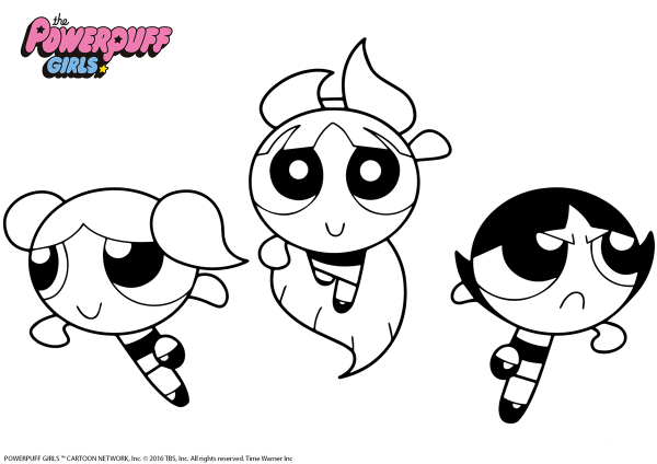 Powerpuff Girls coloring page image