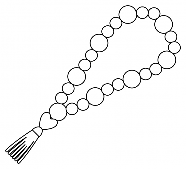 Prayer Beads coloring page image