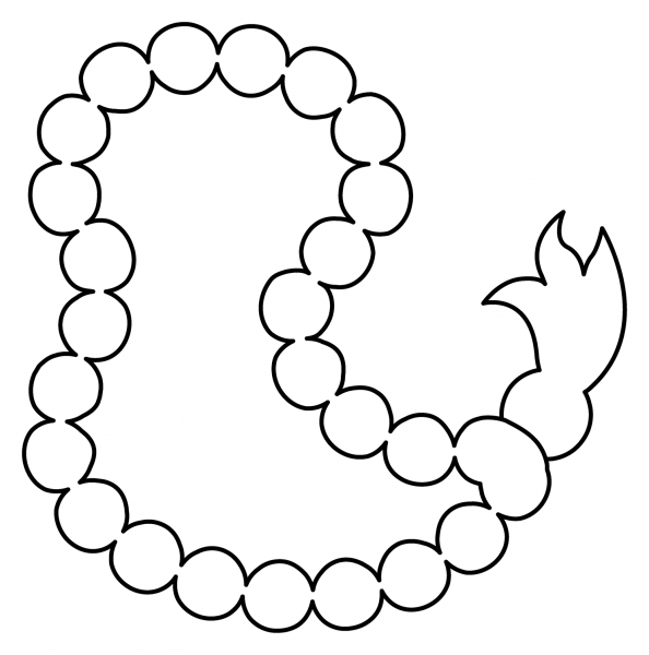 Prayer Beads Emoji coloring page image