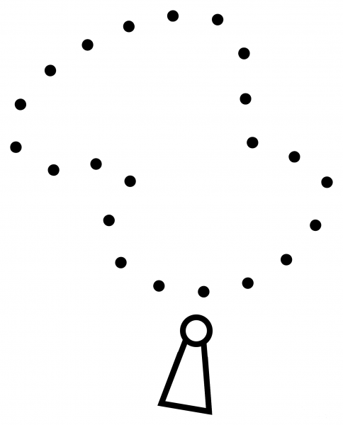 Prayer Beads Emoji coloring page image