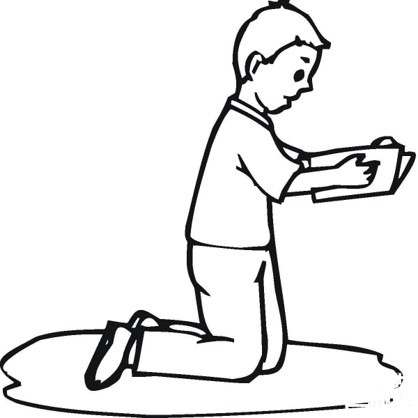 Prayer coloring page image