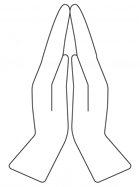 Praying Hands coloring page image