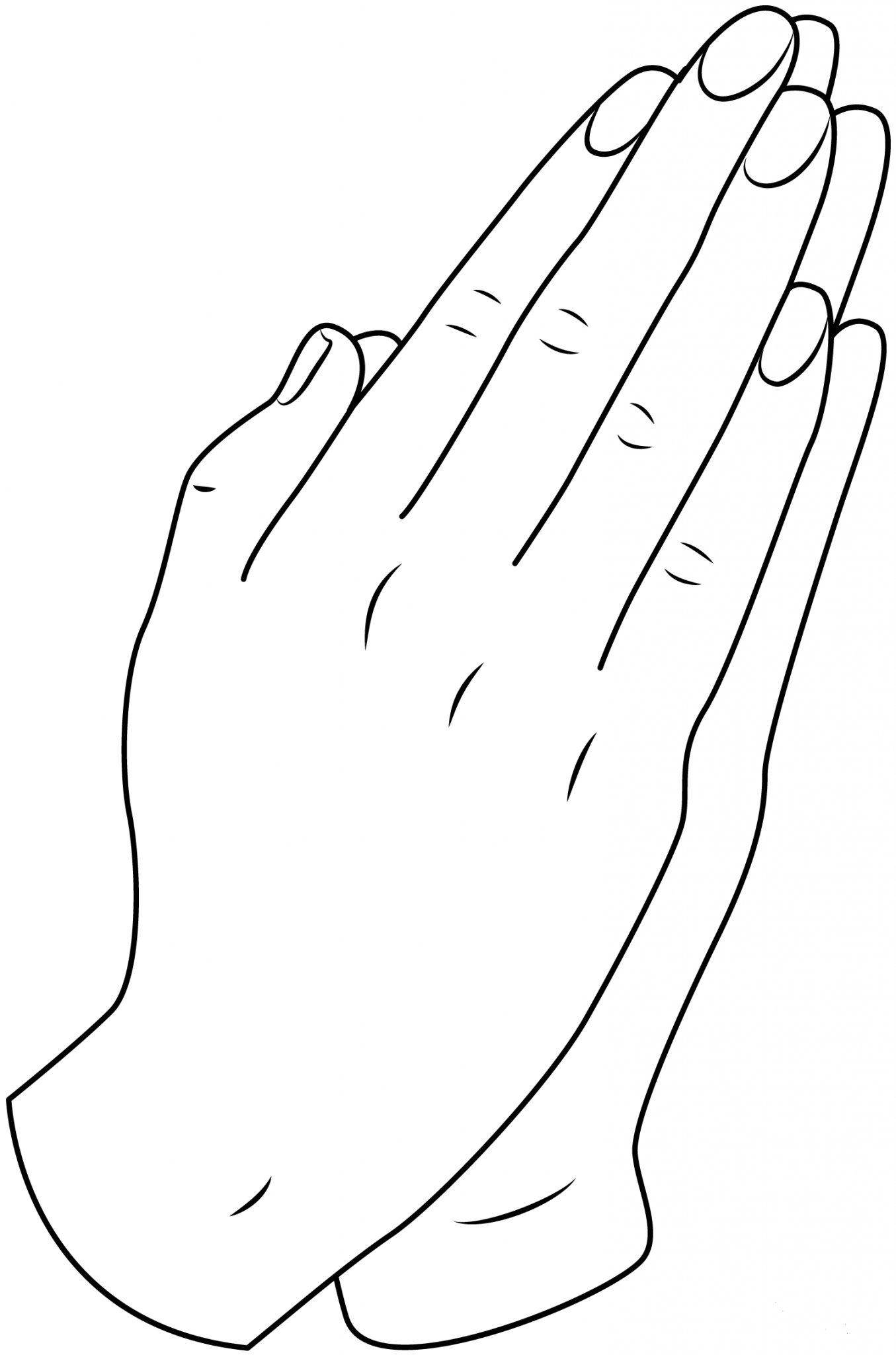 Praying Hands coloring page - ColouringPages