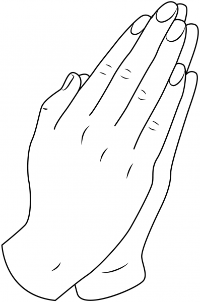 Praying Hands coloring page image