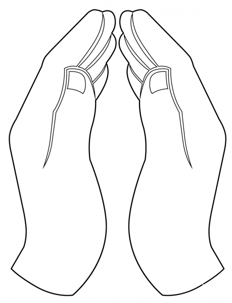 Praying Hands coloring page image