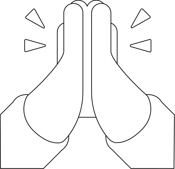 Praying Hands Emoji coloring page image