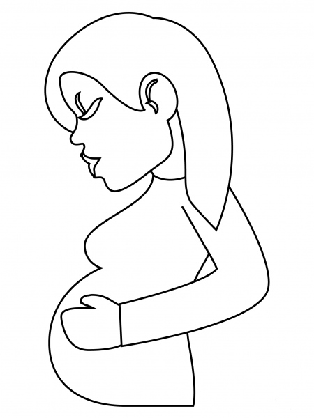 Pregnant Woman coloring page image