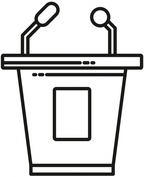 President Podium coloring page image