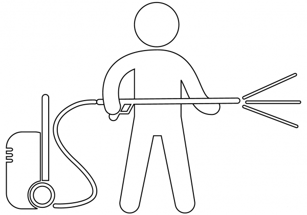 Pressure Washer coloring page image
