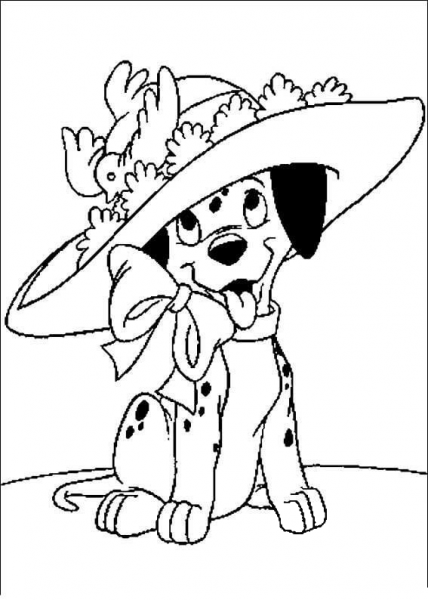Pretty Dalmatian  coloring page image