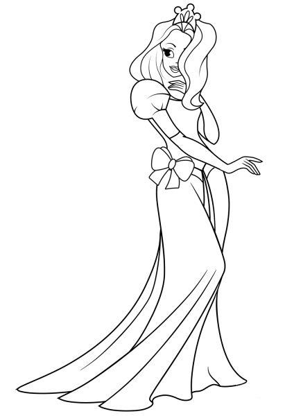 Pretty Princess coloring page image