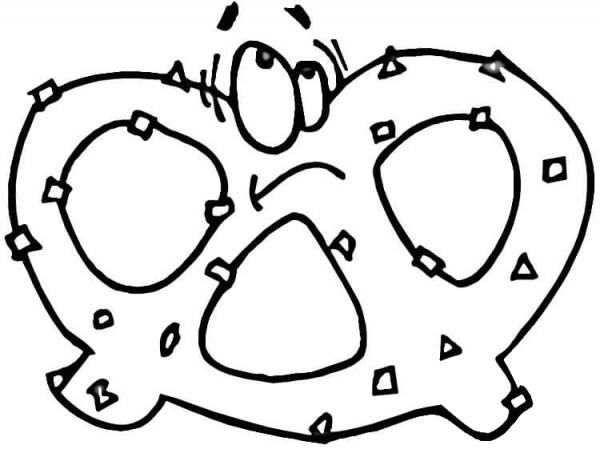 Pretzel  coloring page image