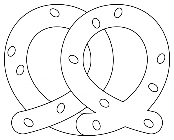 Pretzel coloring page image