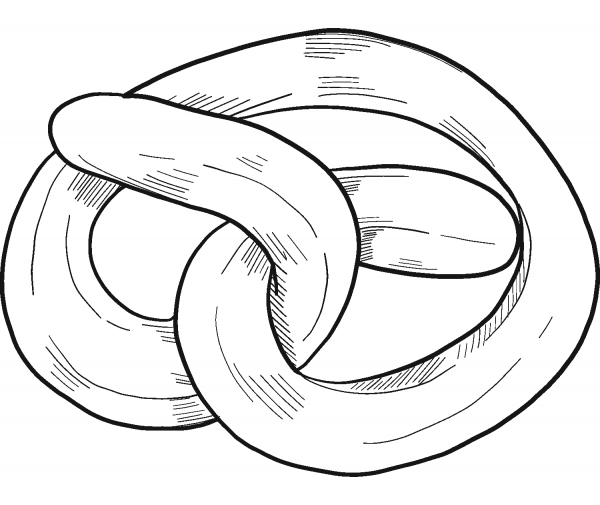 Pretzel coloring page image