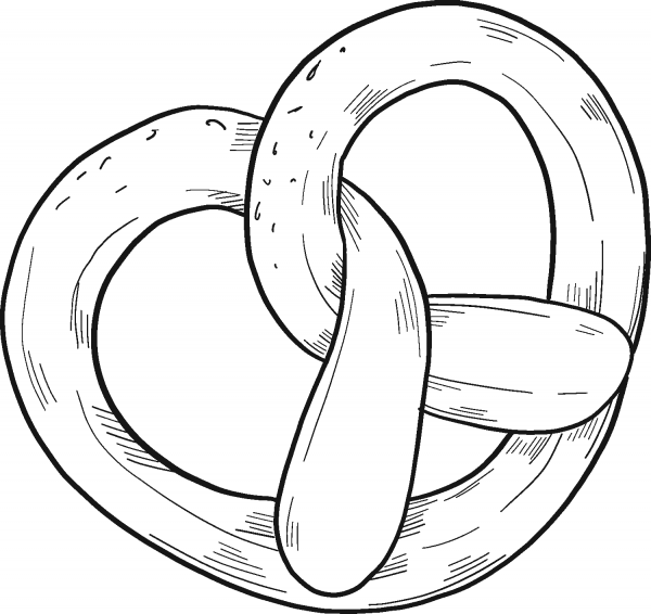 Pretzel coloring page image