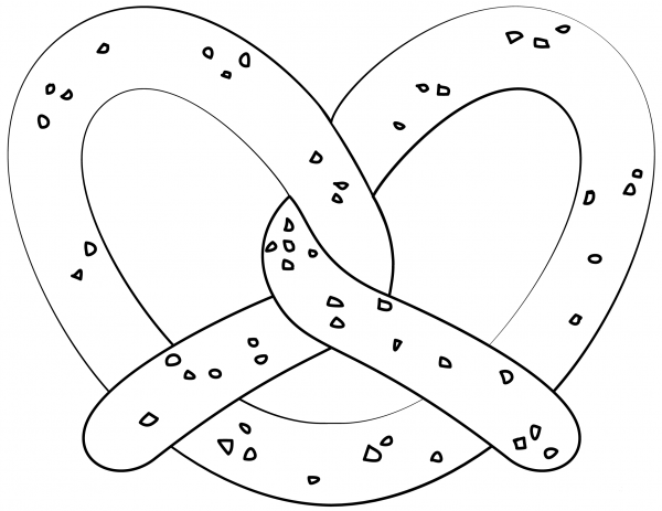 Pretzel coloring page image