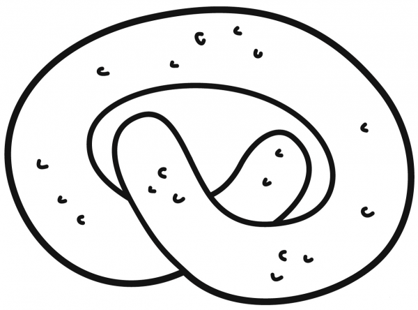 Pretzel coloring page image