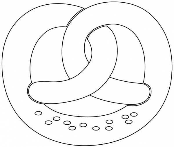 Pretzel coloring page image
