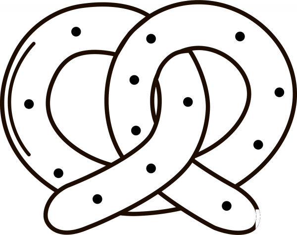 Pretzel coloring page image