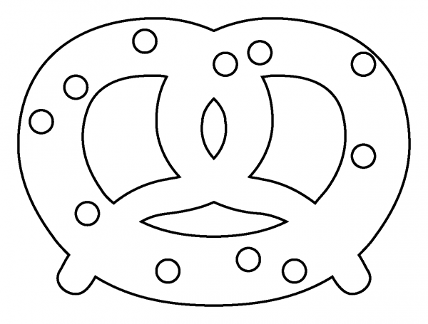 Pretzel Emoji coloring page image