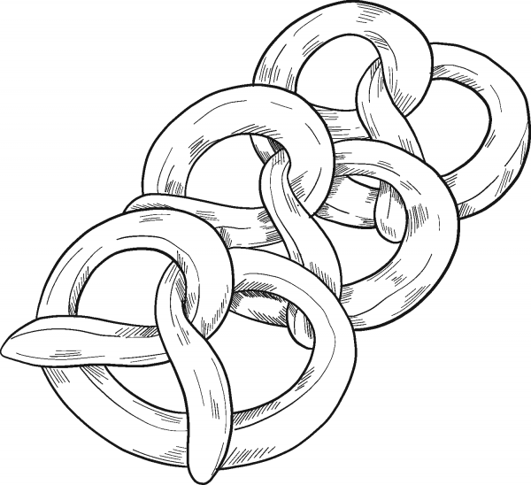 Pretzels coloring page image