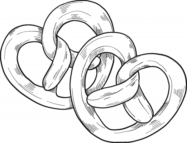 Pretzels coloring page image