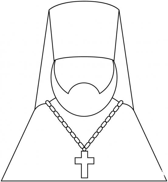 Priest coloring page image