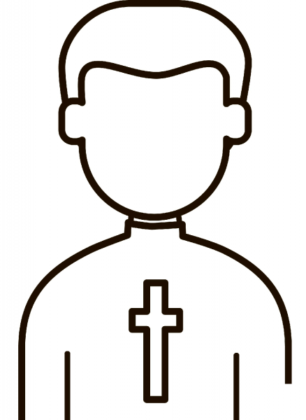 Priest coloring page image