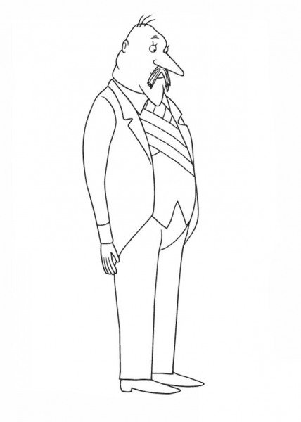 Prime Minister coloring page image