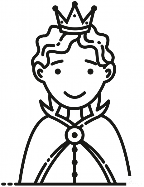 Prince coloring page image