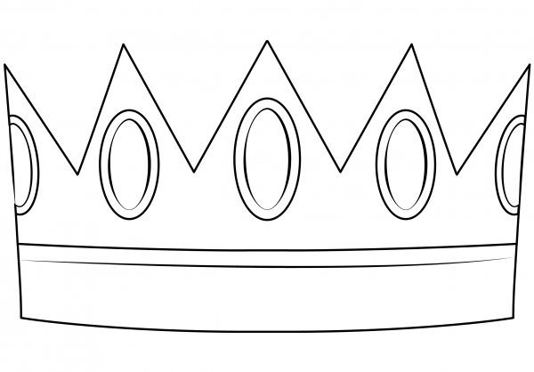Prince Crown coloring page image