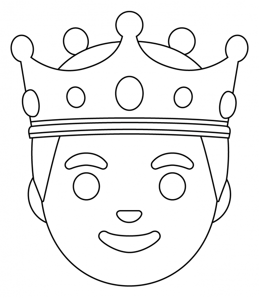 Prince Emoji coloring page image