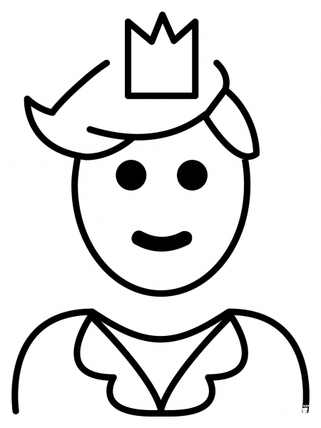 Prince Emoji coloring page image