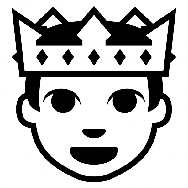 Prince Emoji coloring page image