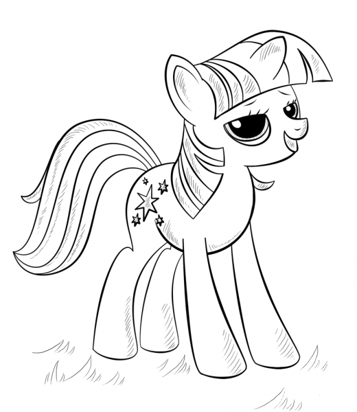 Princess Alicorn coloring page image