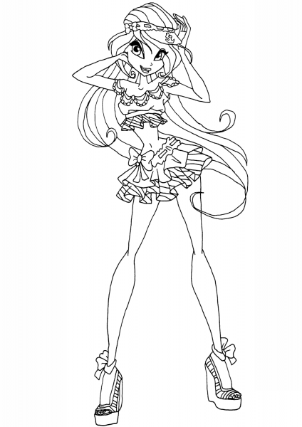 Princess Bloom  coloring page image