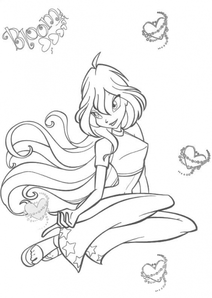 Princess Bloom, Guardian Fairy coloring page image