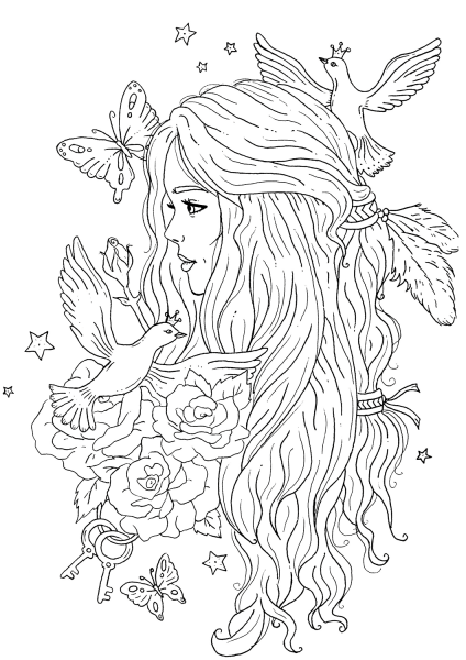Princess coloring page image