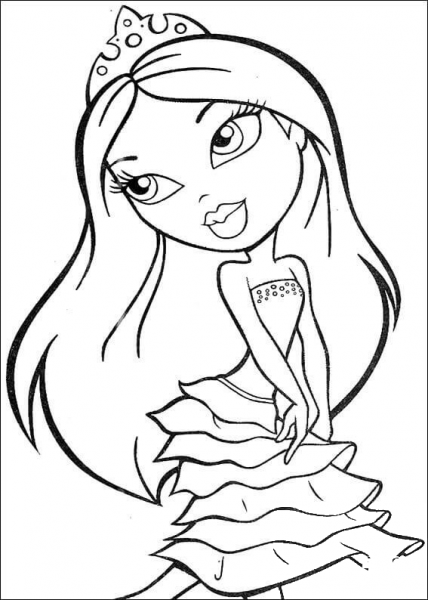 Princess coloring page image
