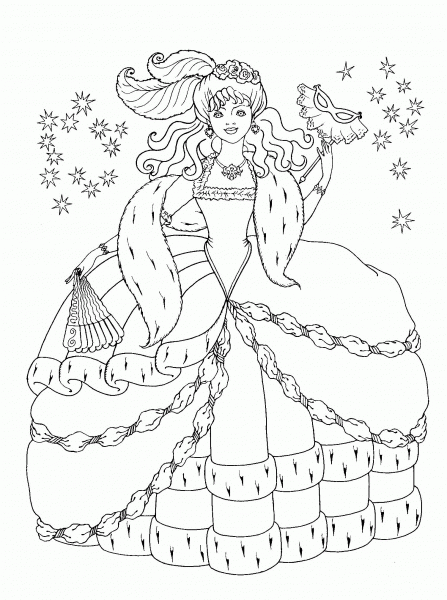 Princess coloring page image