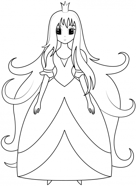 Princess coloring page image